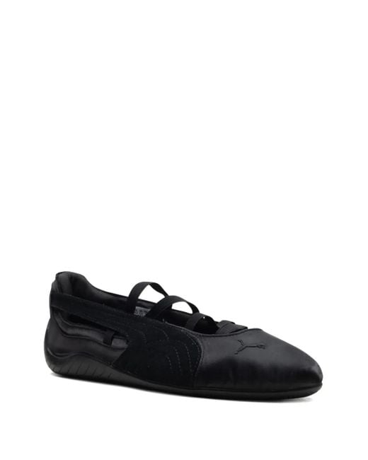 PUMA Speedcat "Cool Dark" Satijenen Ballerina-Sneakers in het Black