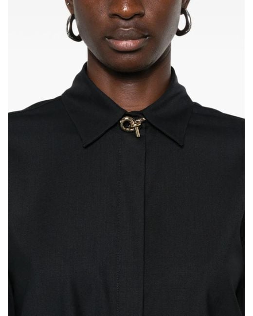Fabiana Filippi Black Chemise À Détail De Sangle