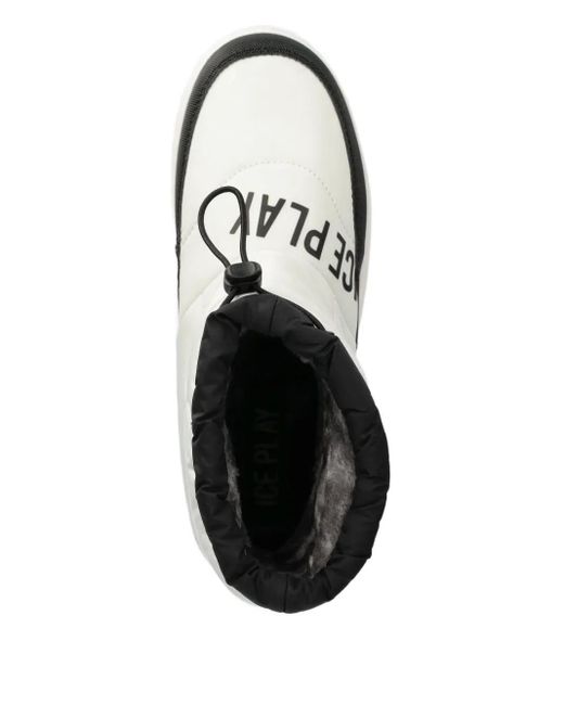 Ice Play Black Quilted Platform Boots