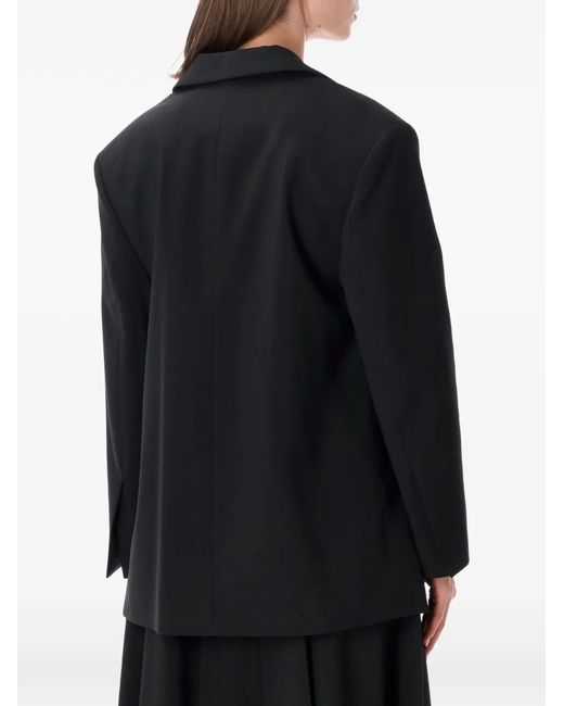 By Malene Birger Black Adele Single-Breasted Peak-Lapels Blazer
