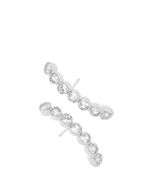 Yoj White Post-Back Earrings