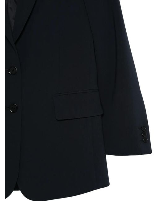 Aspesi Black Long-Sleeve Buttoned Blazer