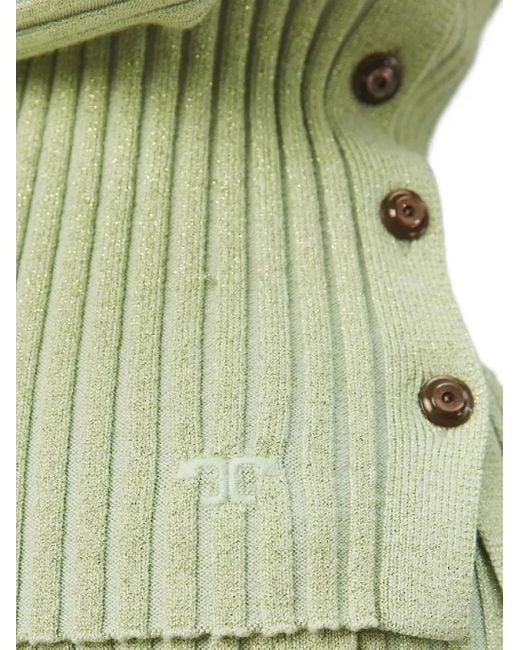 Top de canalé con botones Tory Burch de color Green