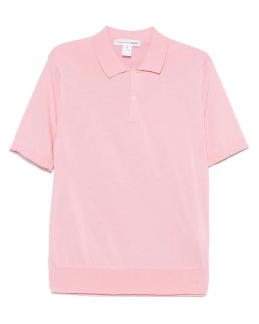Comme des Garçons Fein Gestricktes Poloshirt in Pink für Herren