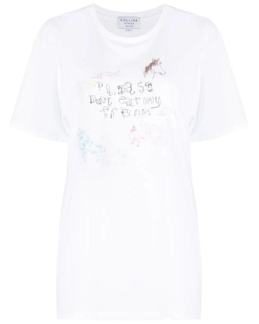 Collina Strada White T-Shirt Aus Bio-Baumwolle