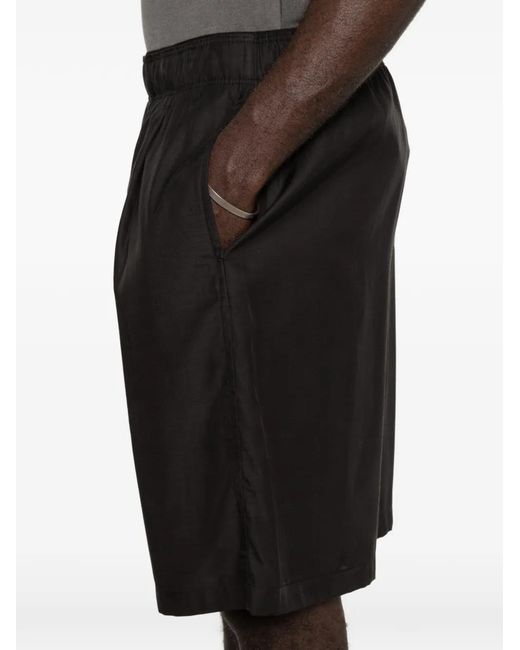 Our Legacy Black Leisure Elasticated-Waist Shorts for men