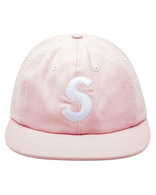 Supreme Wool S Logo 6-panel Cap in Pink 