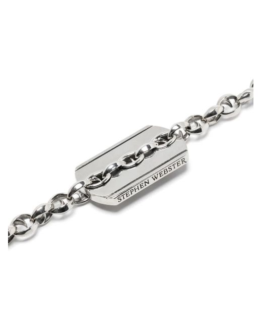 Stephen Webster Metallic Inline Razer Tag Necklace
