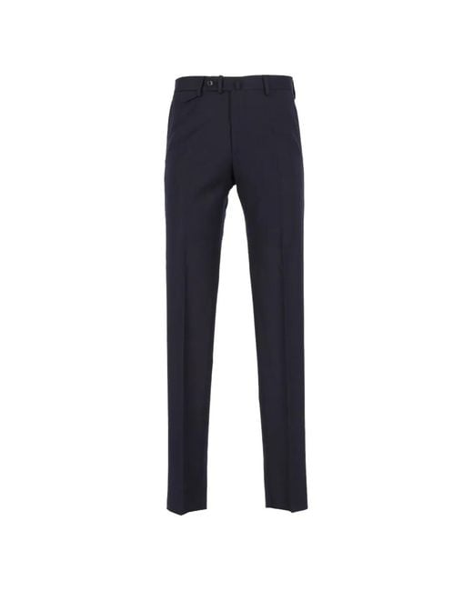 Tagliatore Blue Pressed-Crease Tailored Trousers for men