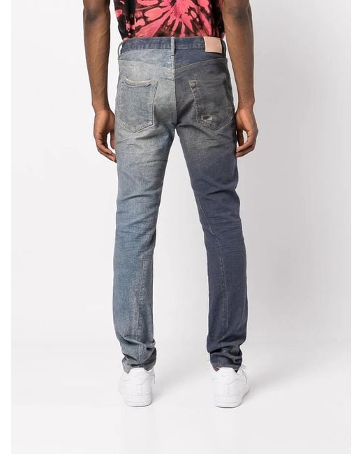 Purple Brand Tief Sitzende Slim-Fit-Jeans in Blue für Herren