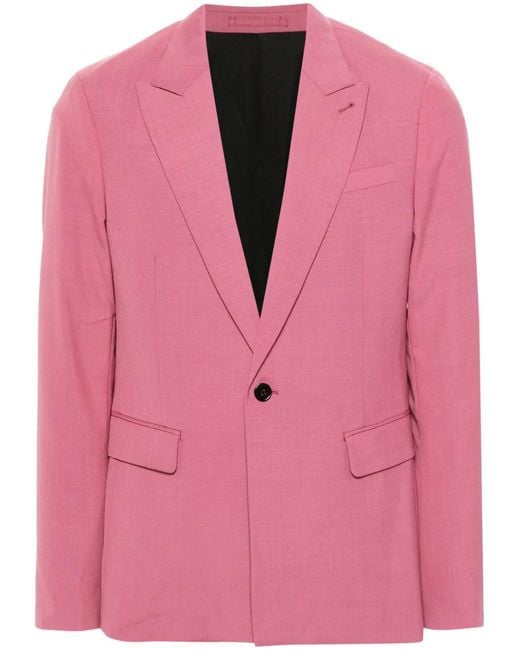 AllSaints Pink Aura Single-Breasted Blazer for men