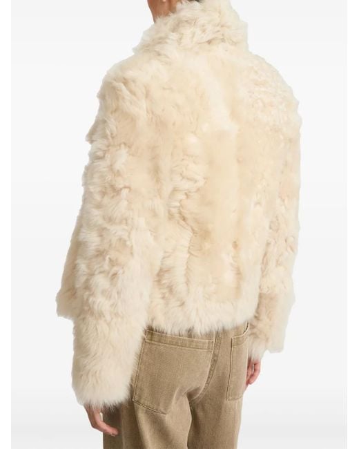 Chaqueta corta Yves Salomon de color Natural