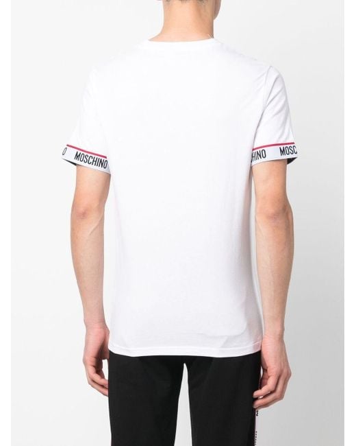 Moschino Logo-detail Loungewear T-shirt in White for Men | Lyst Australia