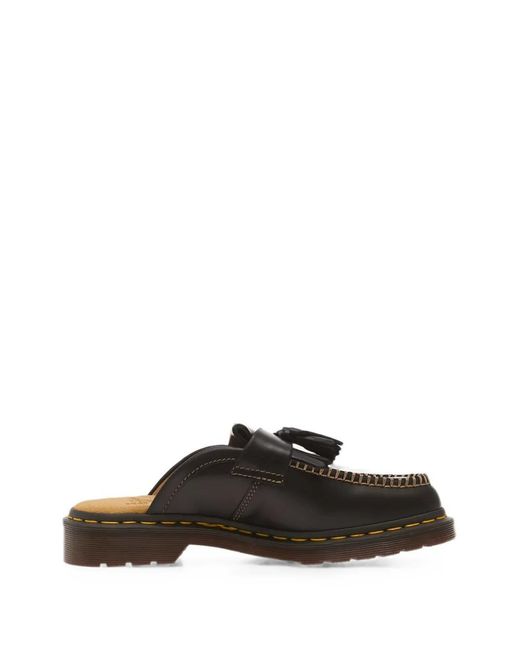 Dr. Martens Black Adrian Tassel-Detail Flat Mules