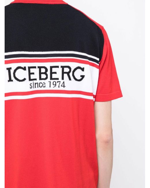 Iceberg Poloshirt mit Logo-Print in Red für Herren