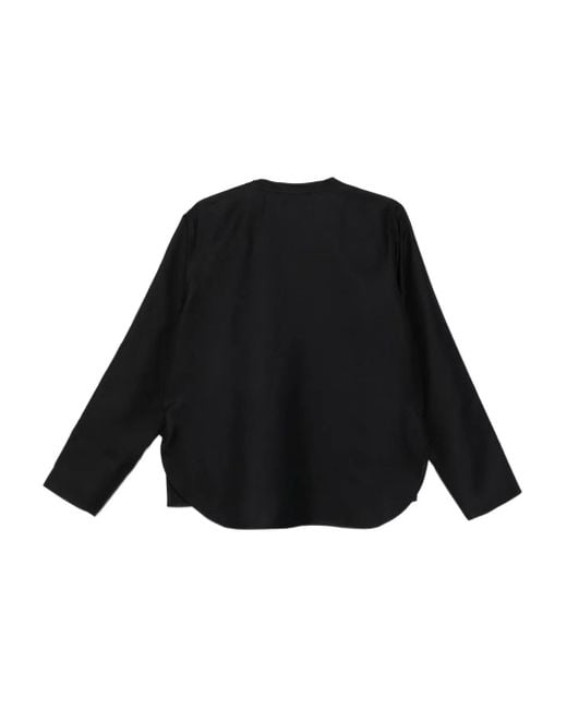 Sofie D'Hoore Black Round-Neck Long-Sleeve Blouse