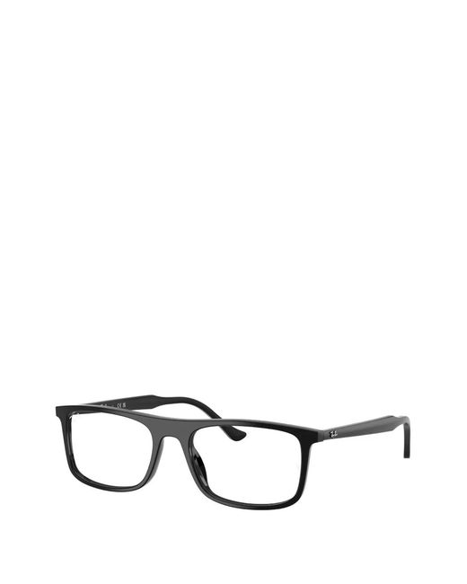 Ray-Ban Black Rectangle-Frame Glasses