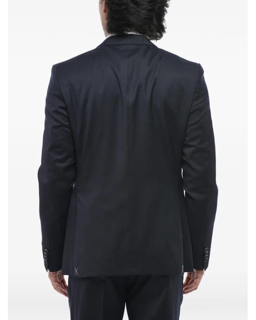 Corneliani Blue Pin-Detail Single-Breasted Suit for men