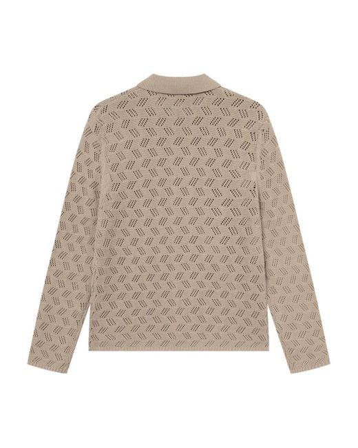 Les Deux Natural Openwork Shirt for men