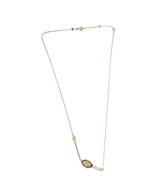 Aliita White Tennis Pelota Necklace