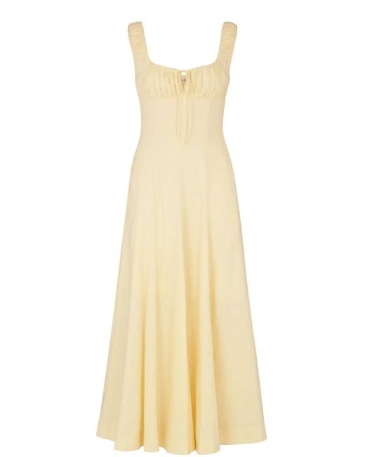 Nicholas Yellow Dina Midi Dress