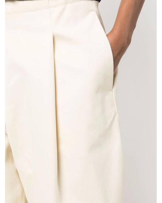 Studio Nicholson White High-Waisted Wide-Leg Trousers