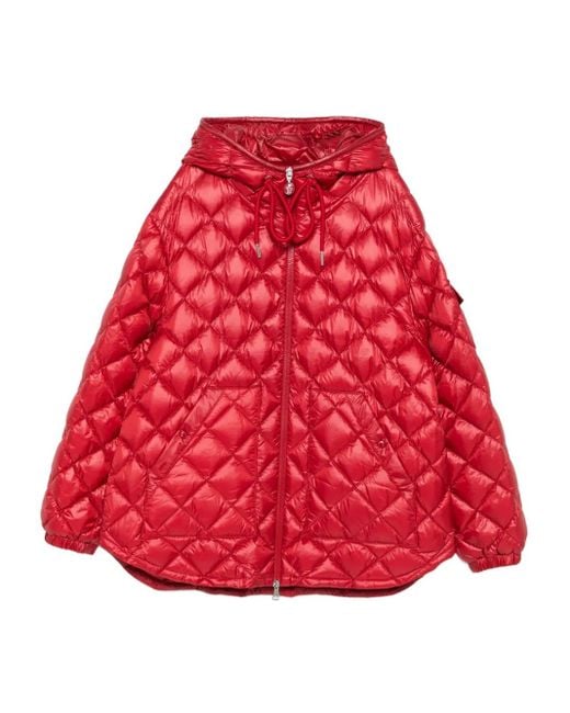 Moncler フーデッド パデッドジャケット Red