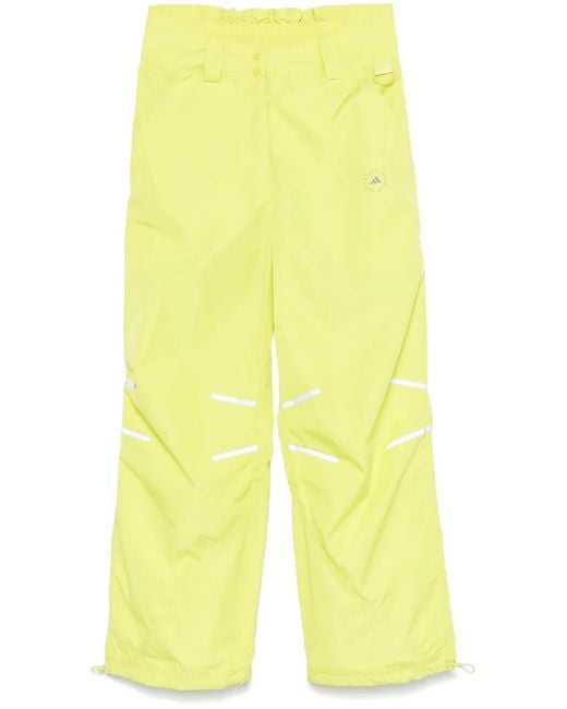 Adidas By Stella McCartney Yellow Wide-Leg Track Trousers