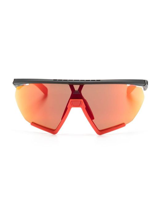 Adidas Orange Sp0071 Shield-frame Sunglasses for men