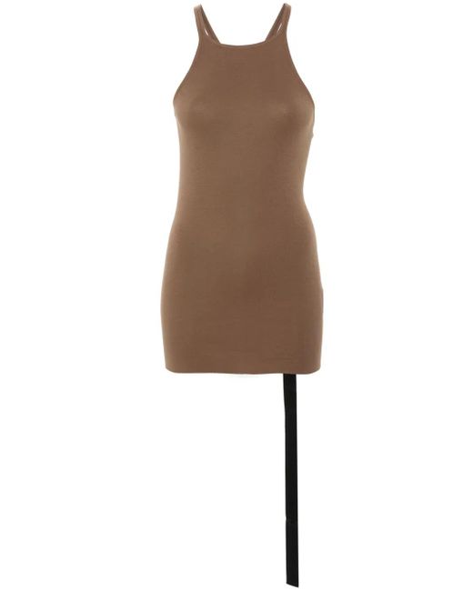 Rick Owens Natural Racerback Organic Cotton Tank Top