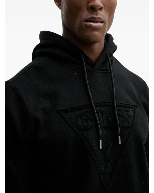 Hoodie À Logo Embossé Guess pour homme en coloris Black
