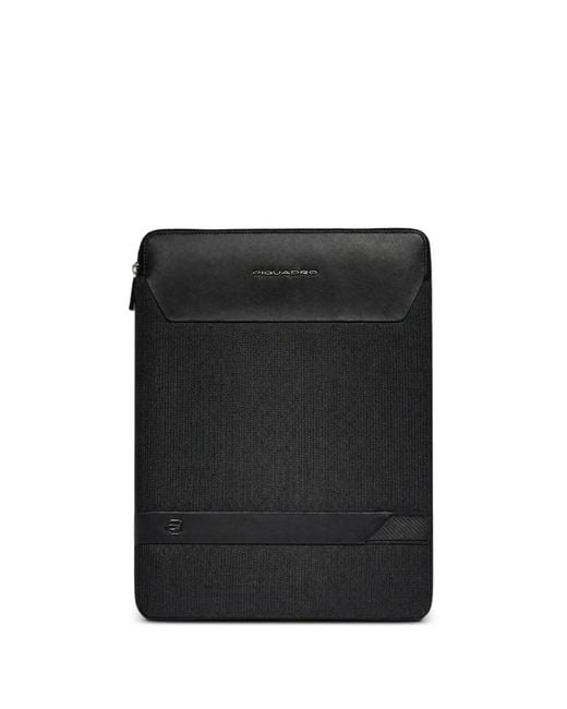 Piquadro Black Logo-Detail Laptop Bag for men