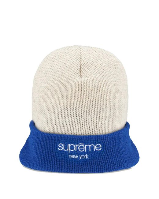 Supreme White Radar Beanie Hat for men