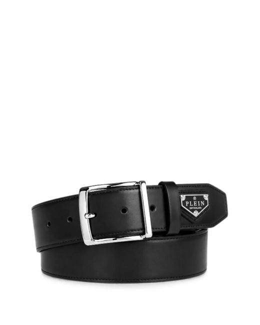 Philipp Plein Black Ceinture En Cuir Triangle for men