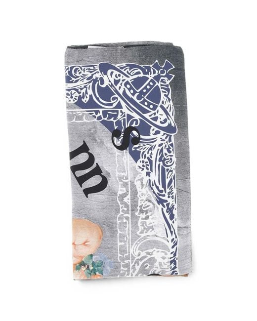 Vivienne Westwood Blue Primavera Cherubs Scarf