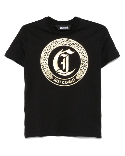 Just Cavalli Black T-Shirts And Polos