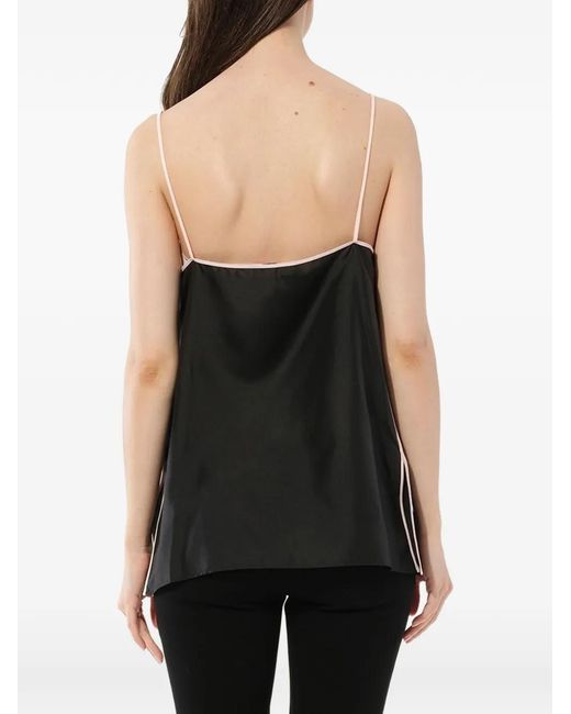 Emilio Pucci Black Contrast-Trim Sleeveless Top