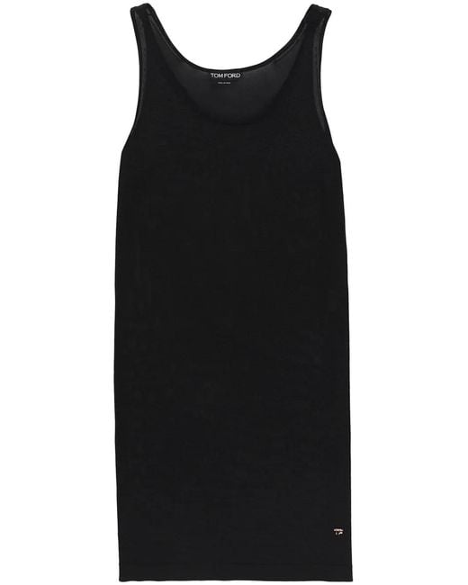 Tom Ford Black Logo-plaque Tank Dress