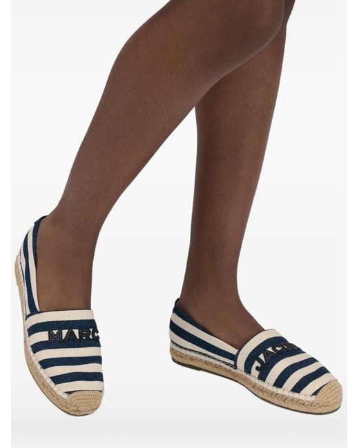 Marc Jacobs White Espadrilles The Striped Canvas
