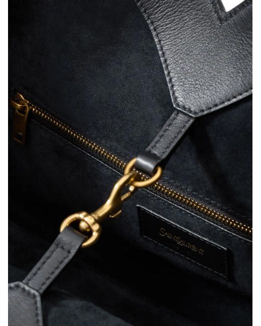 Saint Laurent Black Y Logo Shoulder Bag