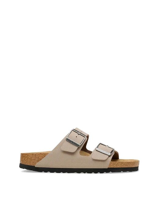 Birkenstock White Arizona Buckle-Fastening Sandals