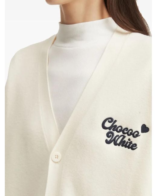 Chocoolate テディベア カーディガン White