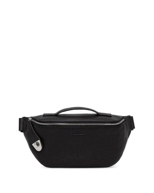Coccinelle Black Leather Belt Bag for men