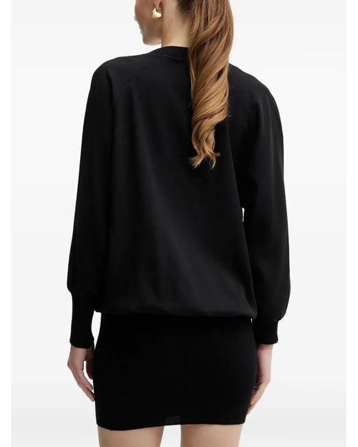 Pinko Geribbelde Mini-Jurk Met V-Hals in het Black