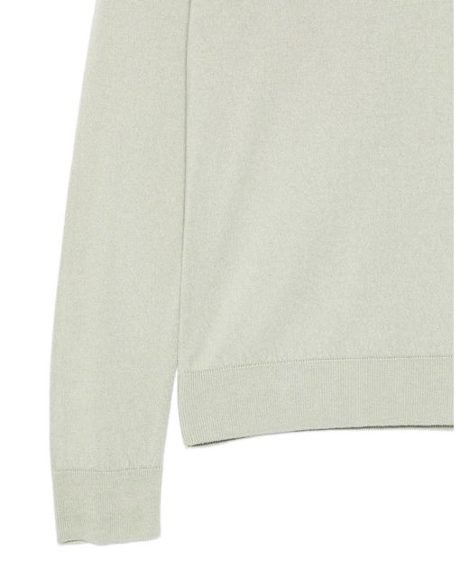 Alpha Studio White Crew-Neck Sweater for men