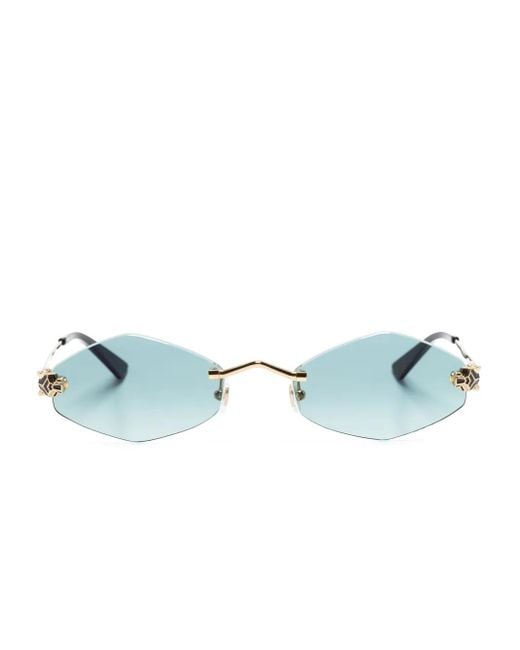 Cartier Blue Cat-Eye Frame Sunglasses