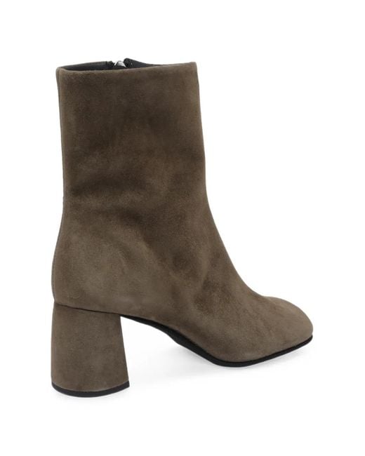 Poeve Brown Thea Suede Ankle Boots