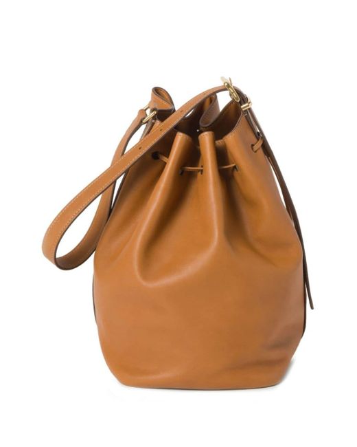 Miu Miu Leren Bucket-tas in het Brown