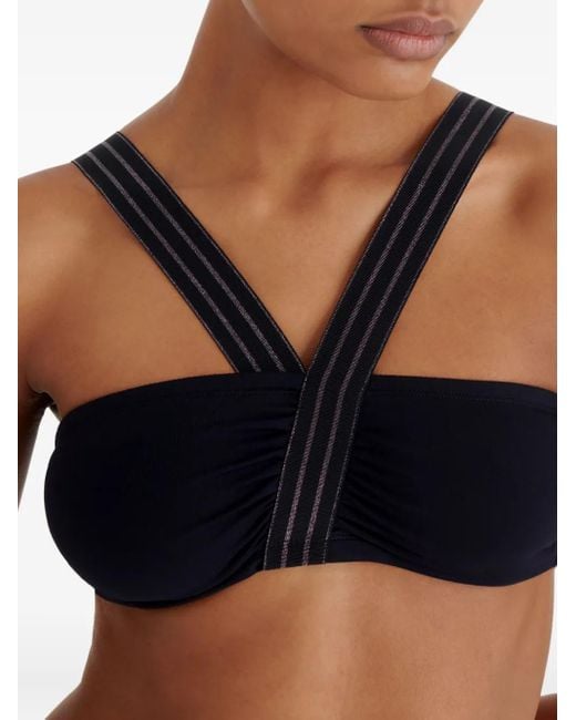 Eres Black Rendez-Vous Cross-Strap Bikini Top