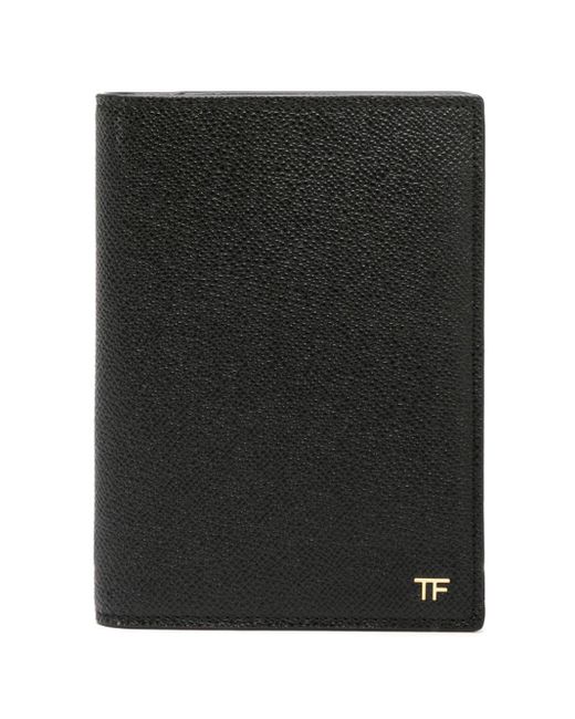 Portafoglio bi-fold in pelle di Tom Ford in Black da Uomo